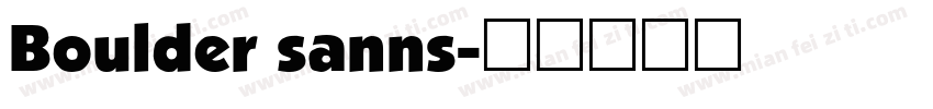 Boulder sanns字体转换